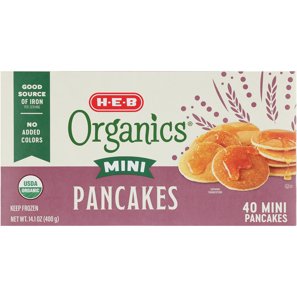H-E-B Organics Frozen Mini Pancakes, 40 ct