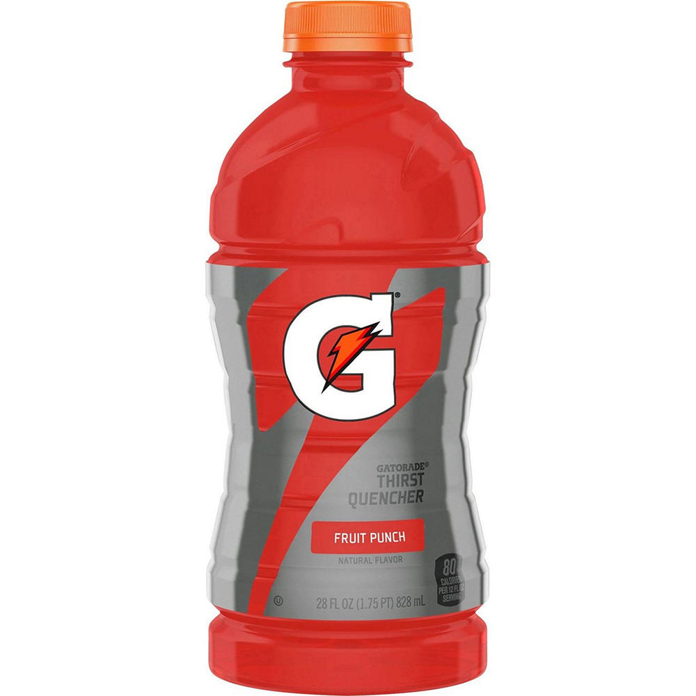 Gatorade Fruit Punch Thirst Quencher Electrolyte Sports Drink, 28 oz