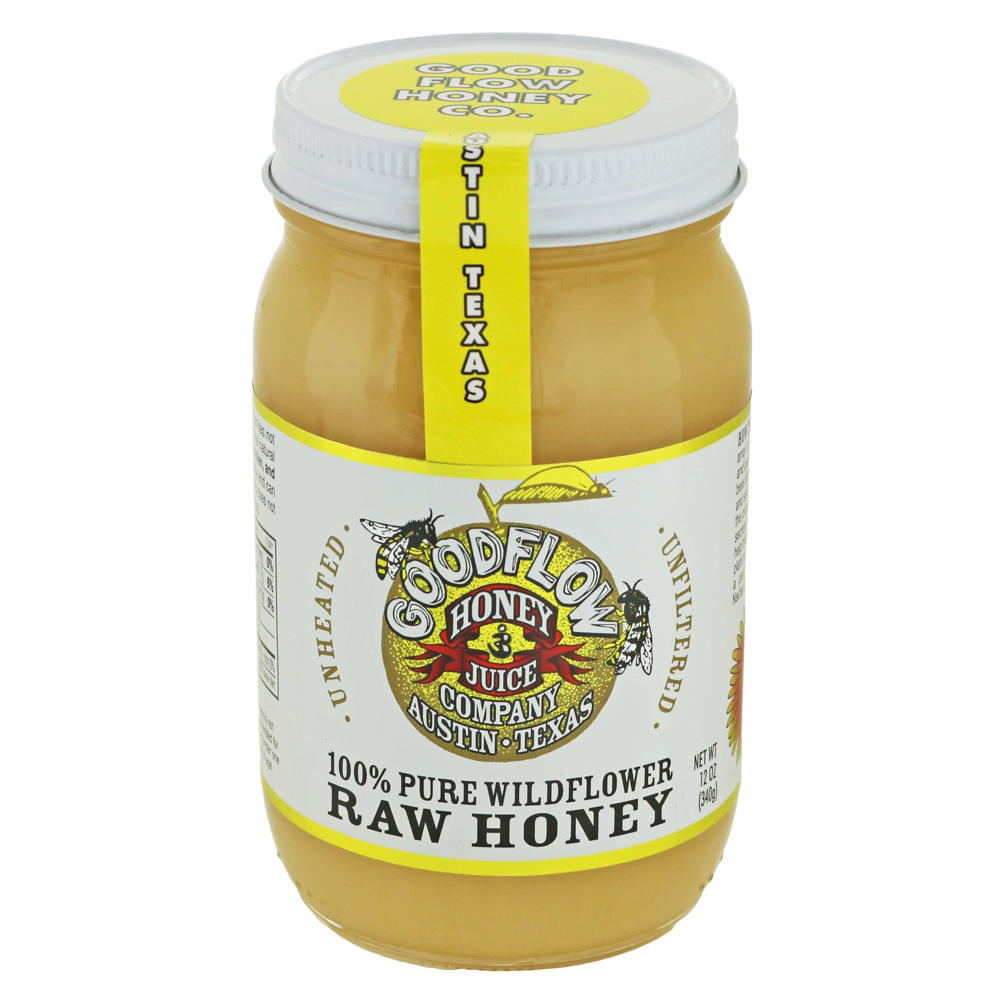 Good Flow Honey Co. 100% Pure Wildflower Raw Honey, 12 oz