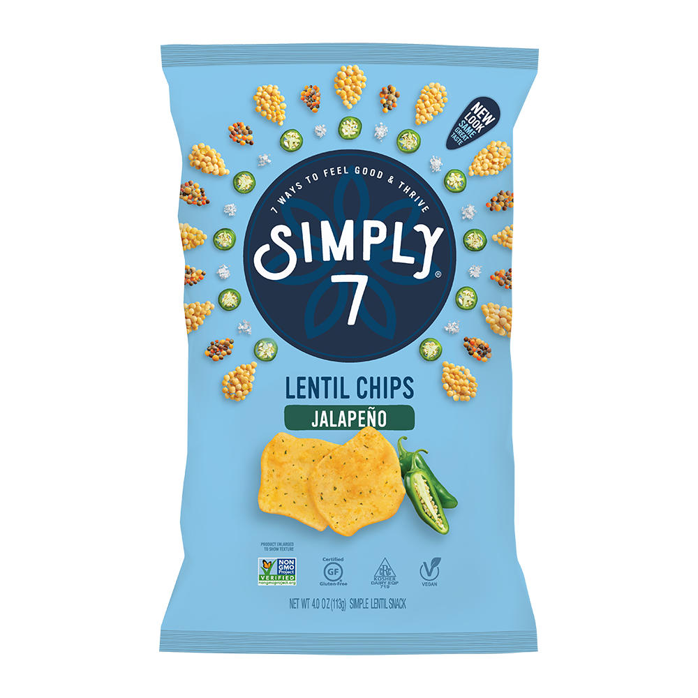 Simply 7 Jalapeno Lentil Chips, 4 oz