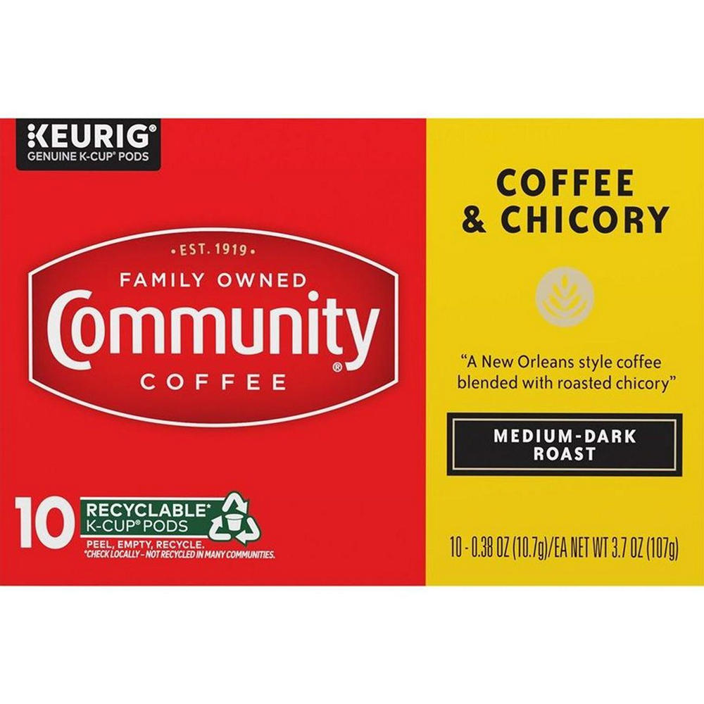 Community Coffee Coffee and Chicory Single Serve Coffee K Cups, 12 ct
