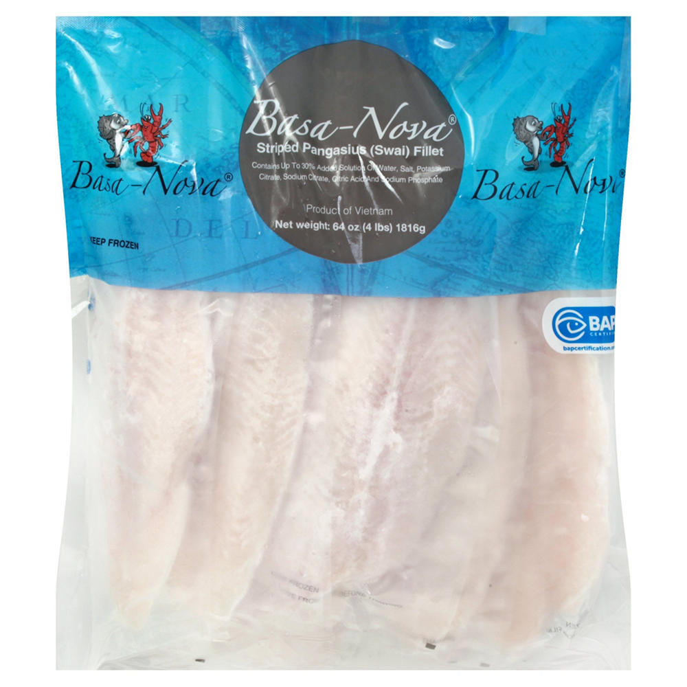 Frozen Striped Pangasius / Swai Fillets, 64 oz