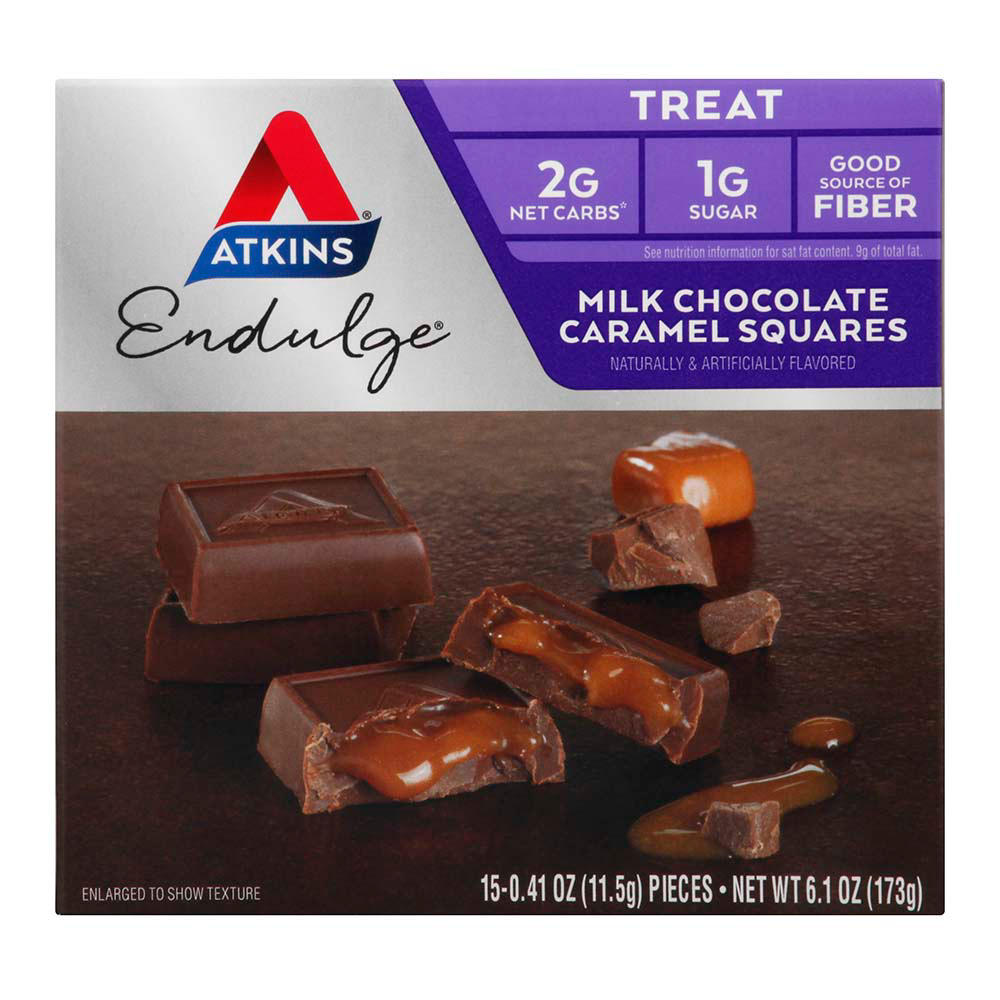 Atkins Endulge Treats - Milk Chocolate Caramel Squares, 15 ct