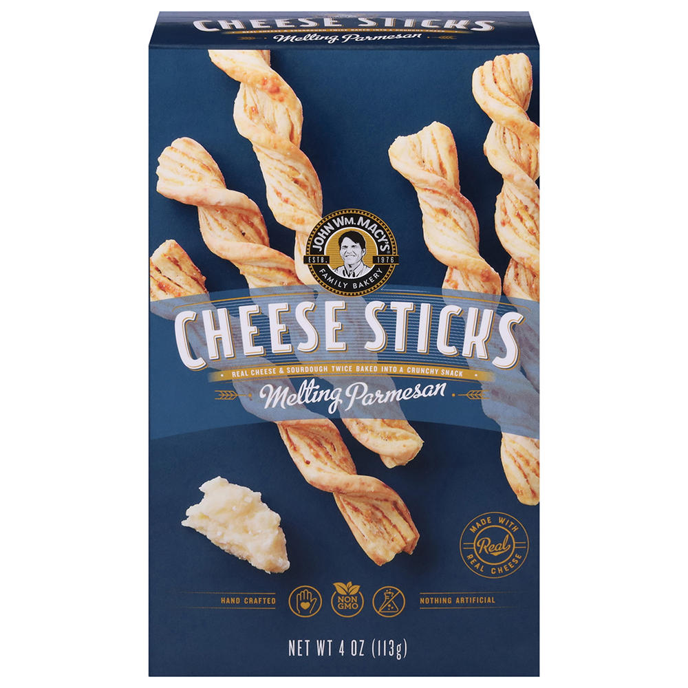 John Wm. Macy's Melting Parmesan Cheese Sticks, 4 oz