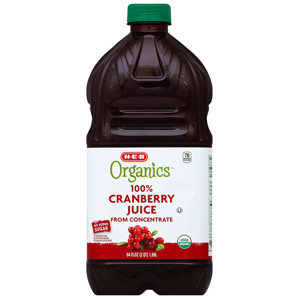 H-E-B Organics 100% Cranberry Juice, 64 oz