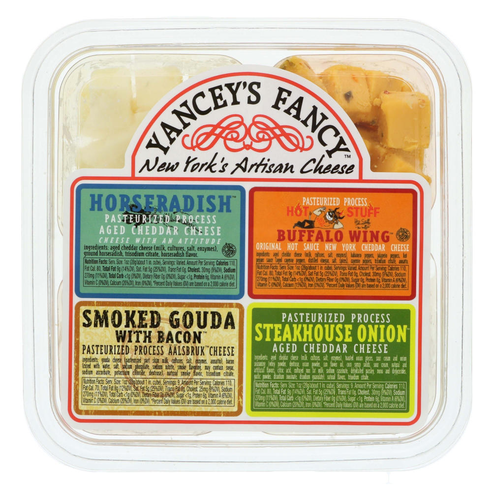 Yancey's Fancy Variety Cubed Cheese Snack Tray, Avg. 0.8 lb