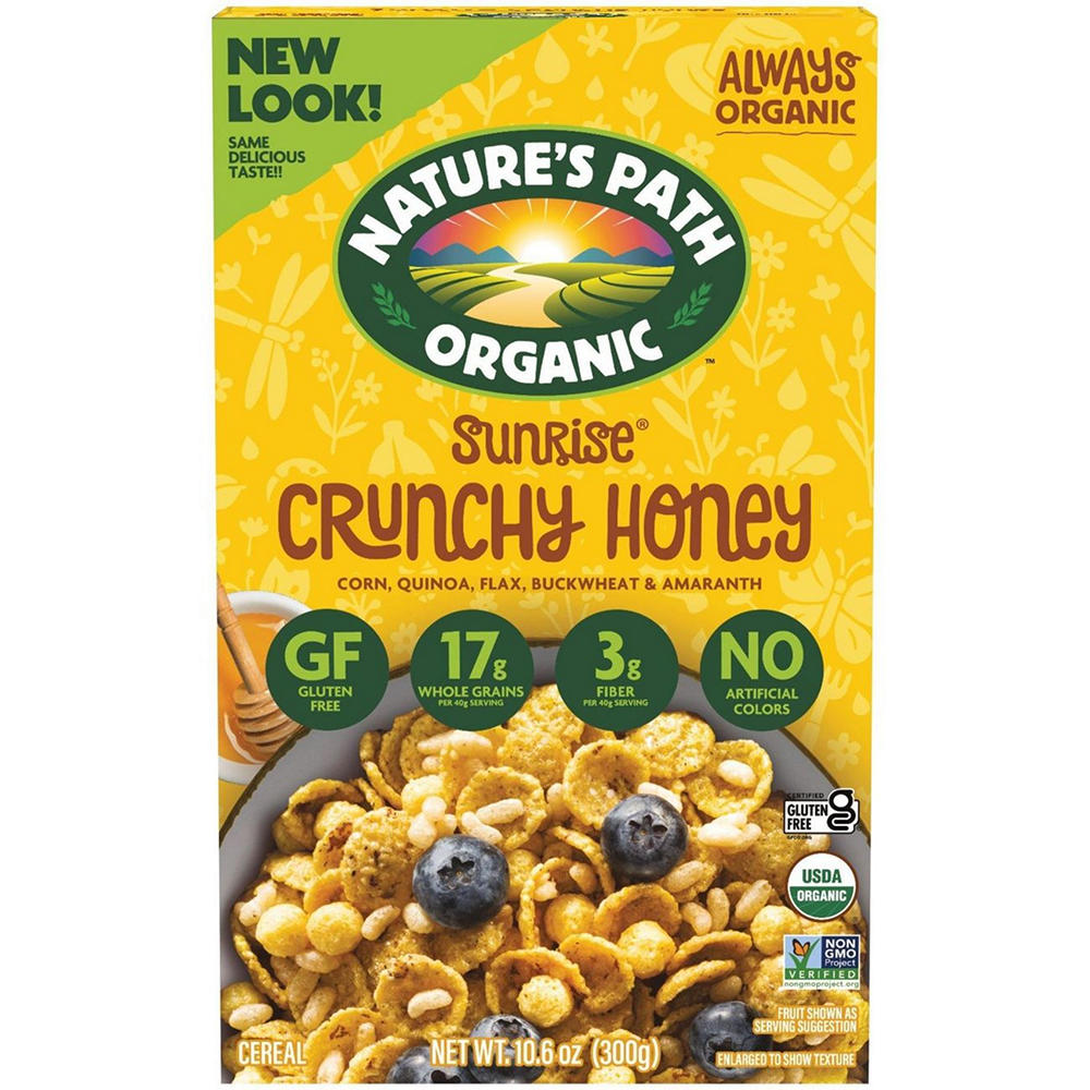 Nature's Path Organic Gluten Free Sunrise Crunchy Honey Cereal, 10.6 oz