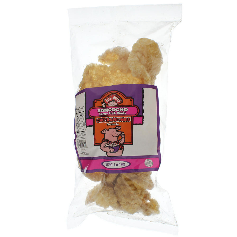 Con Gusto Sancocho Chicharrones Large Pork Rinds, 5 oz