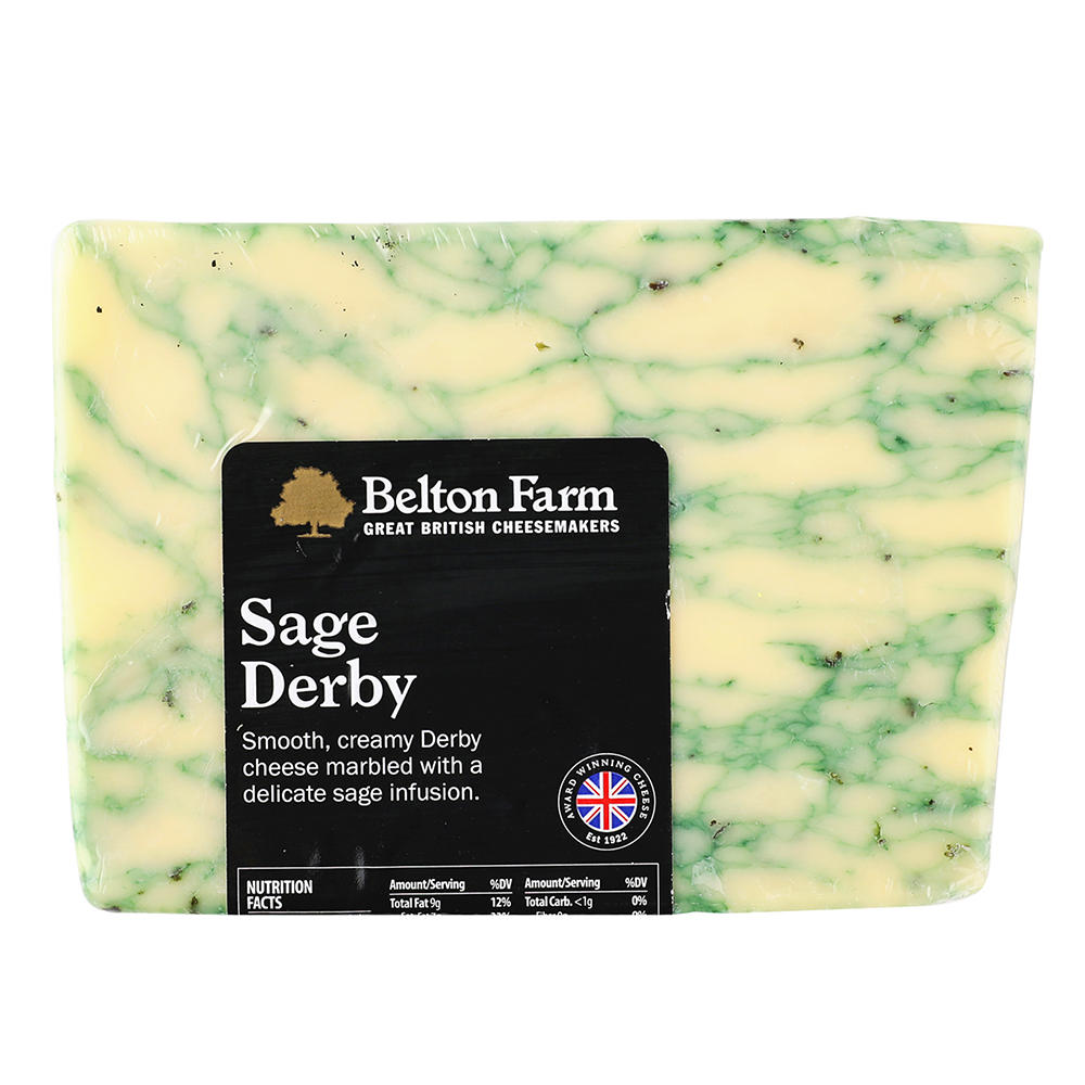 Belton Farms Sage Derby Cheese, Avg. 0.3 lb