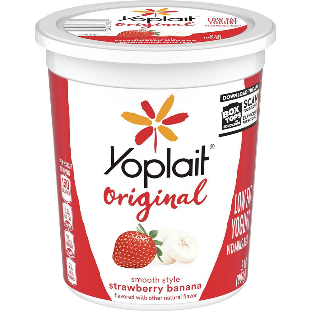 Yoplait Original Low-Fat Strawberry Banana Yogurt, 2 lb