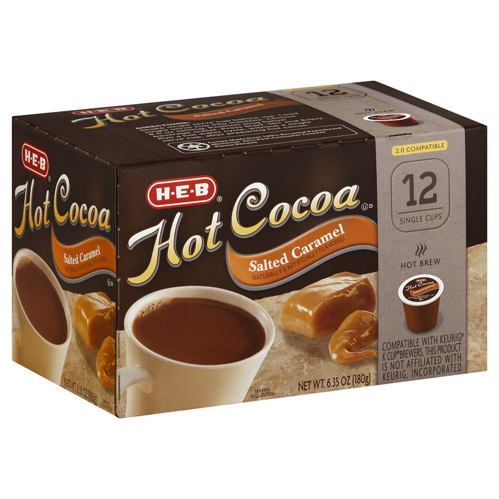 H-E-B Salted Caramel Hot Cocoa Single Serve Cups, 12 ct