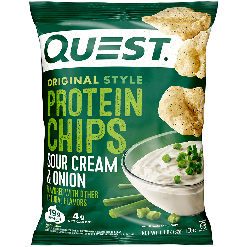 Quest 19g Protein Chips - Sour Cream & Onion, 1.1 oz
