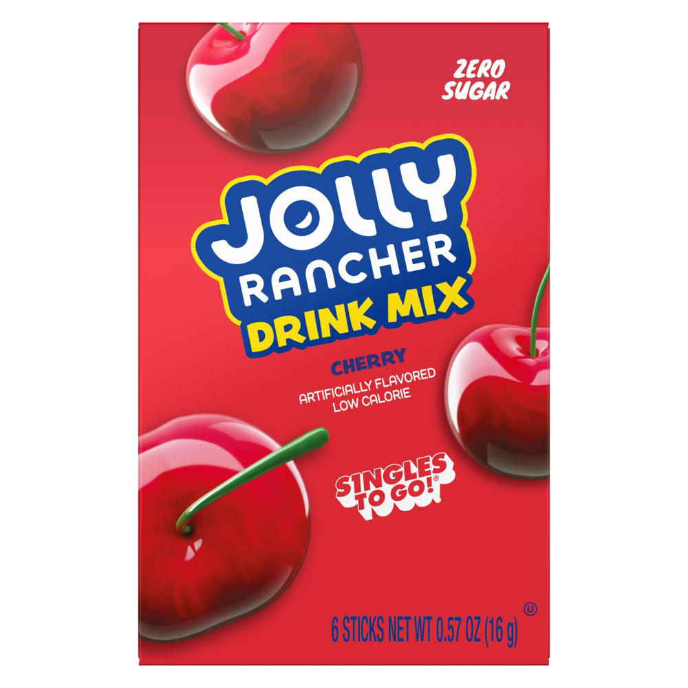 Jolly Rancher Singles to Go! Drink Sticks - Cherry, 6 ct