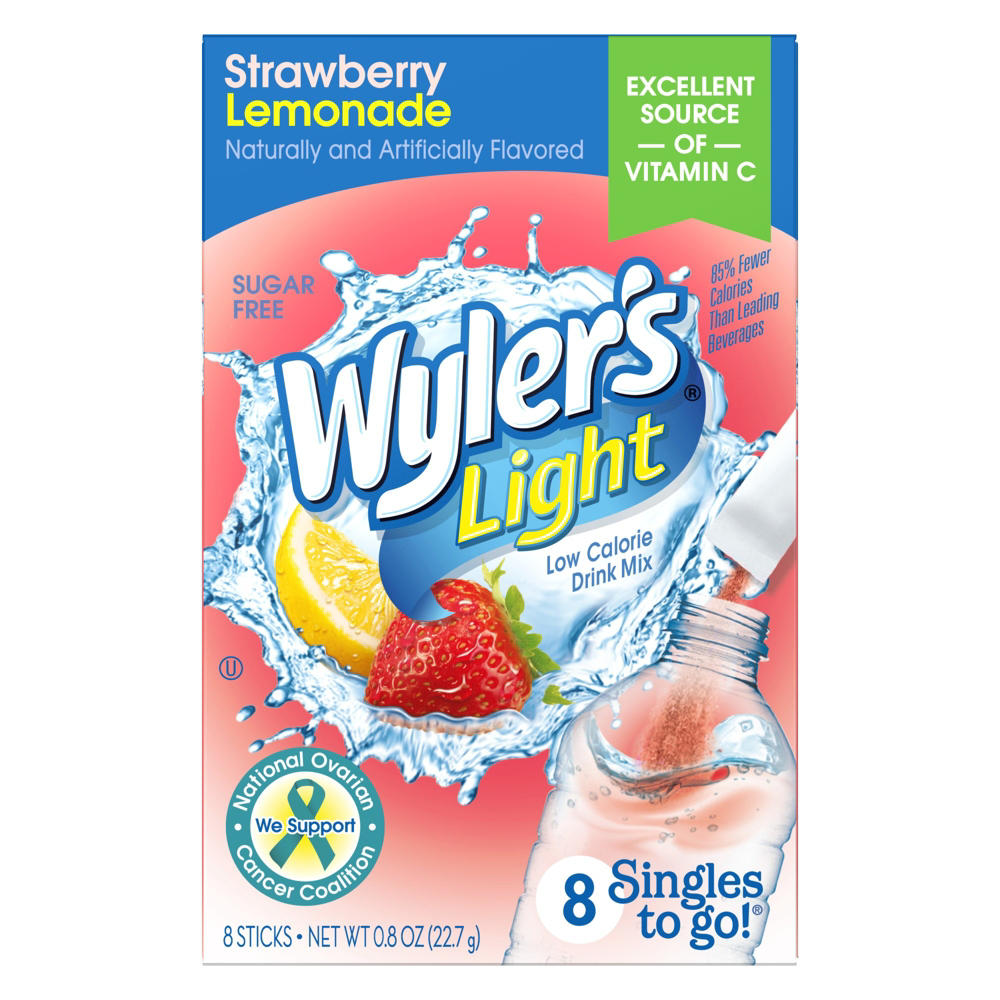 Wyler's Light Singles to Go! Drink Sticks - Strawberry Lemonade, 8 ct