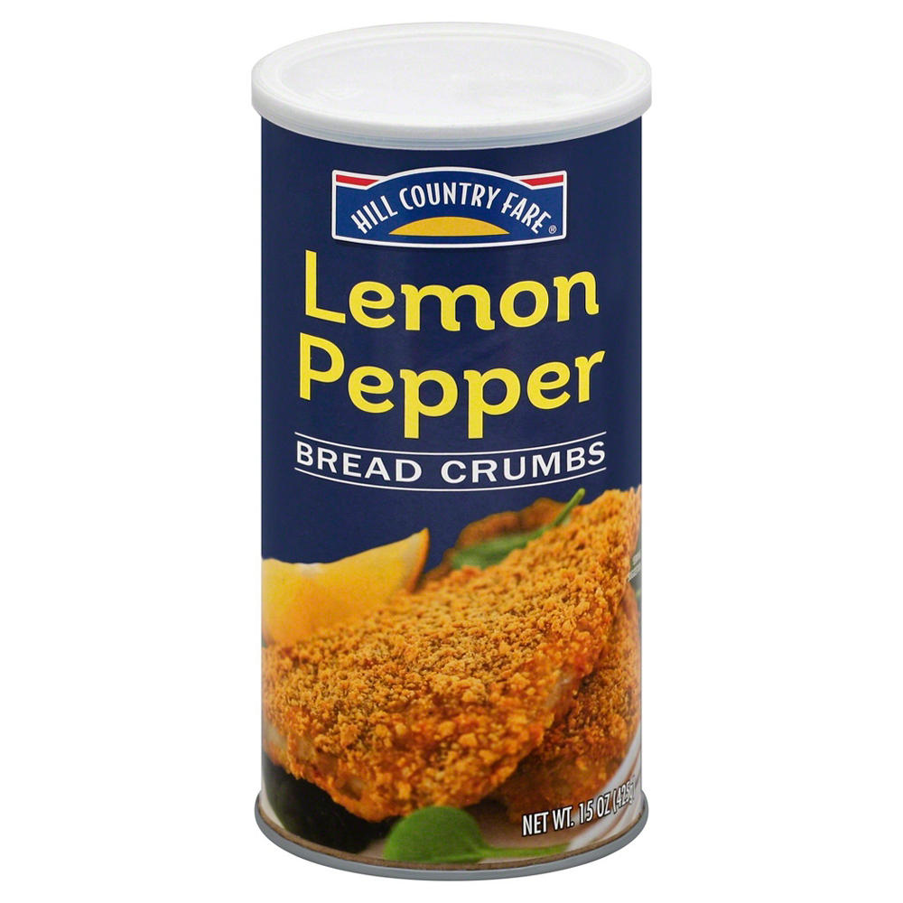 Hill Country Fare Lemon Pepper Bread Crumbs, 15 oz