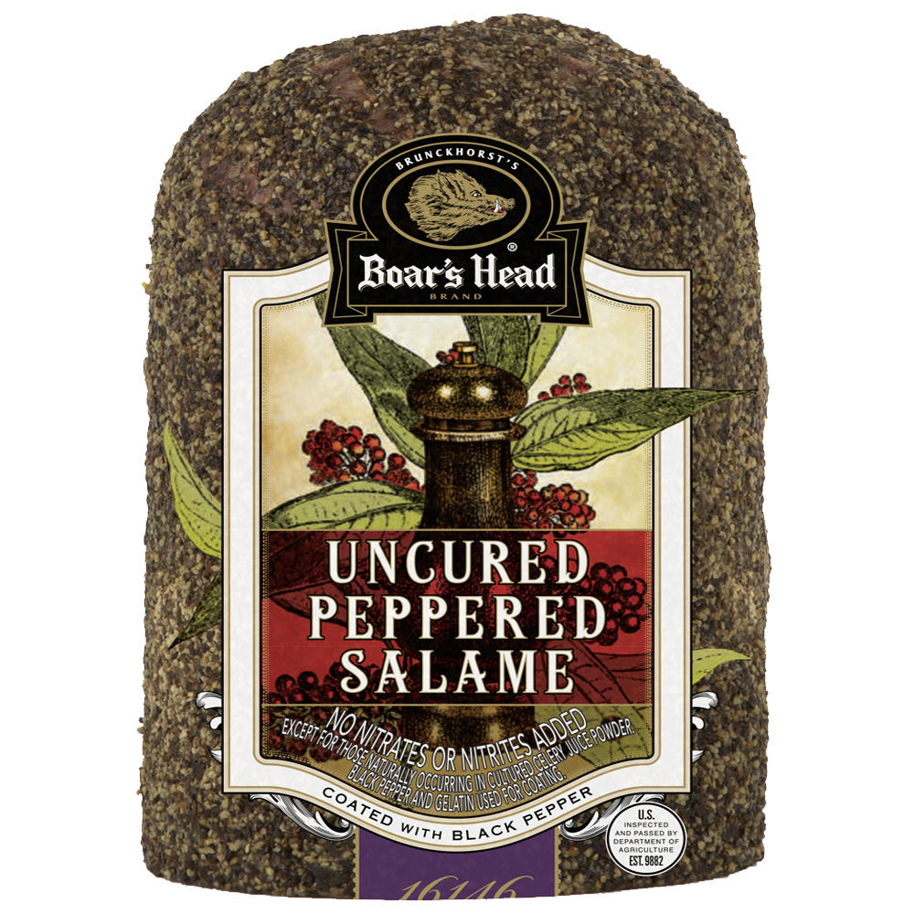 Boar's Head Uncured Peppered Salame, Custom Sliced, lb