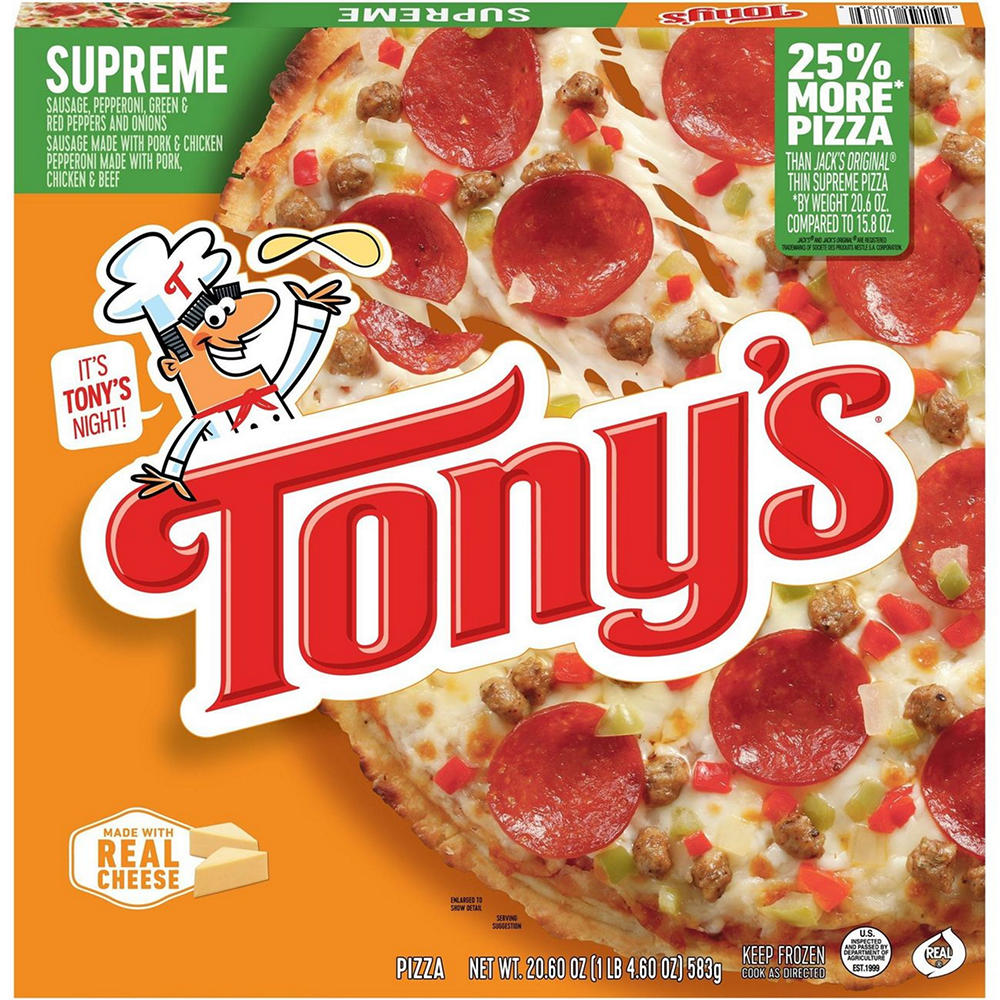 Tony's Supreme Pizzeria Style Crust Frozen Pizza, 20.61 oz