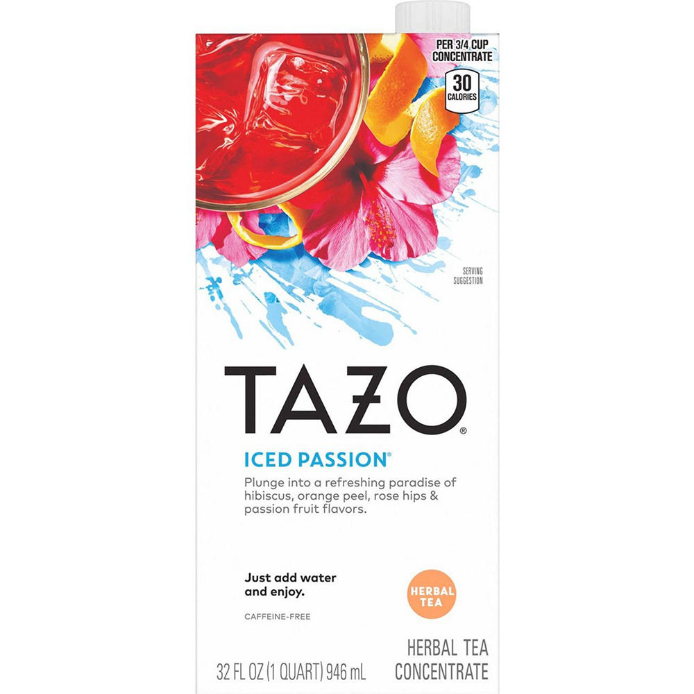 Tazo Iced Passion Herbal Tea Concentrate, 32 oz