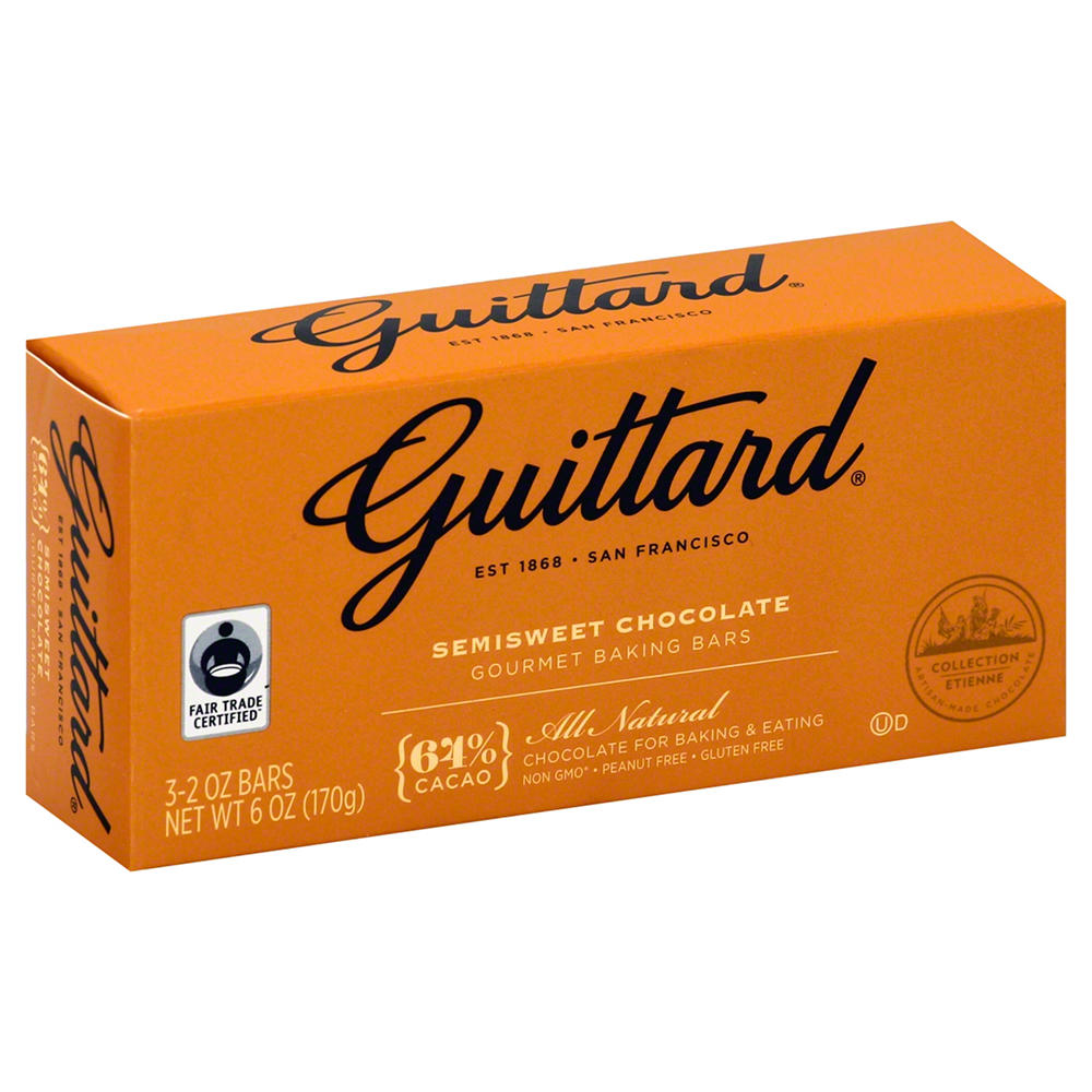Guittard 64% Cacao Semisweet Chocolate Baking Bars, 6 oz
