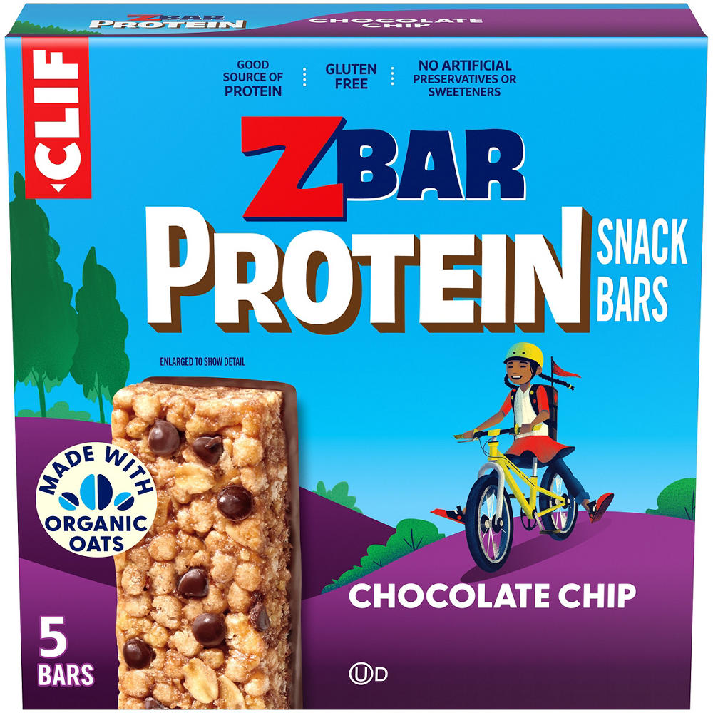 Clif ZBar 5g Protein Snack Bars - Chocolate Chip, 5 pk
