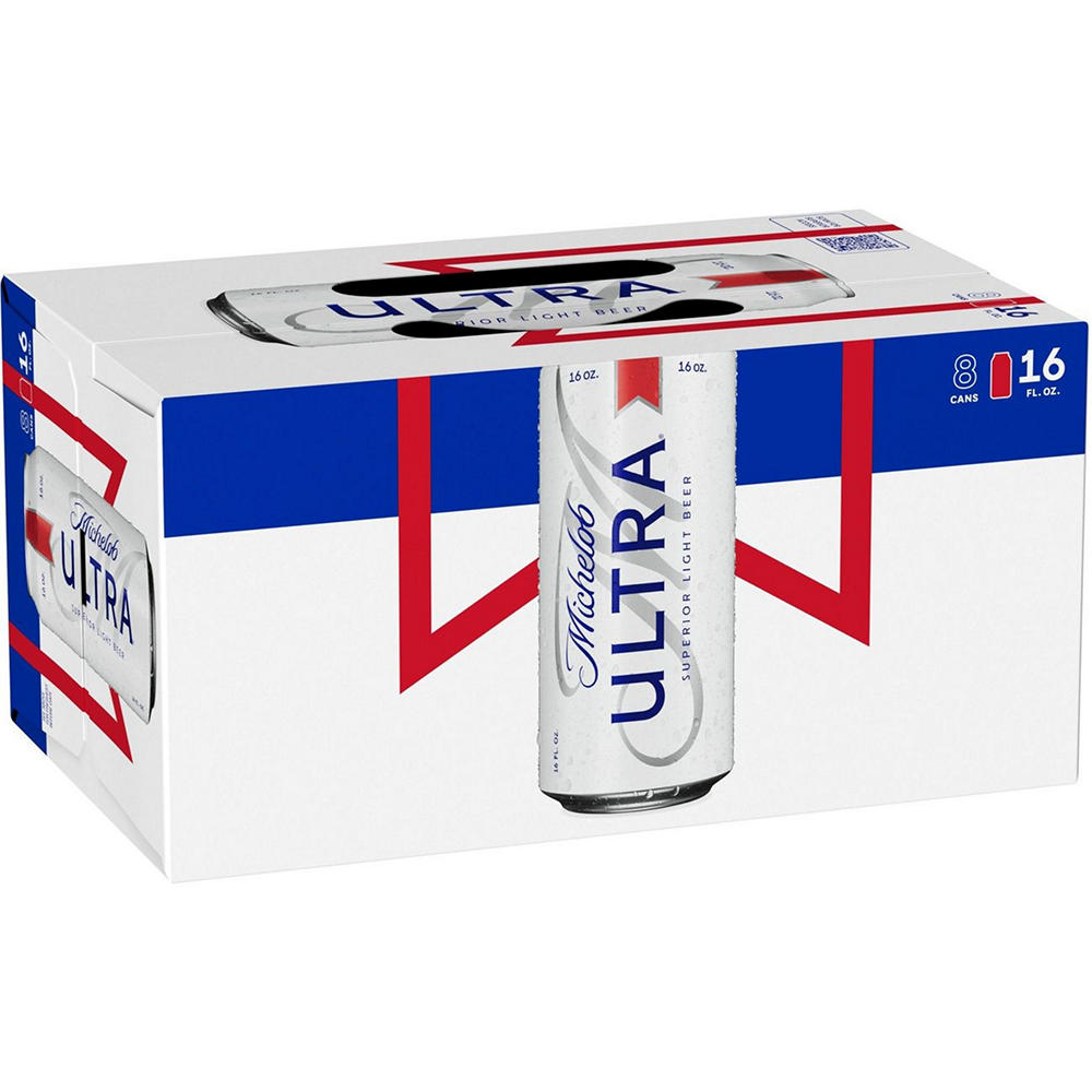 Michelob ULTRA Superior Light American Lager Beer Cans, 8 pack, 16 oz