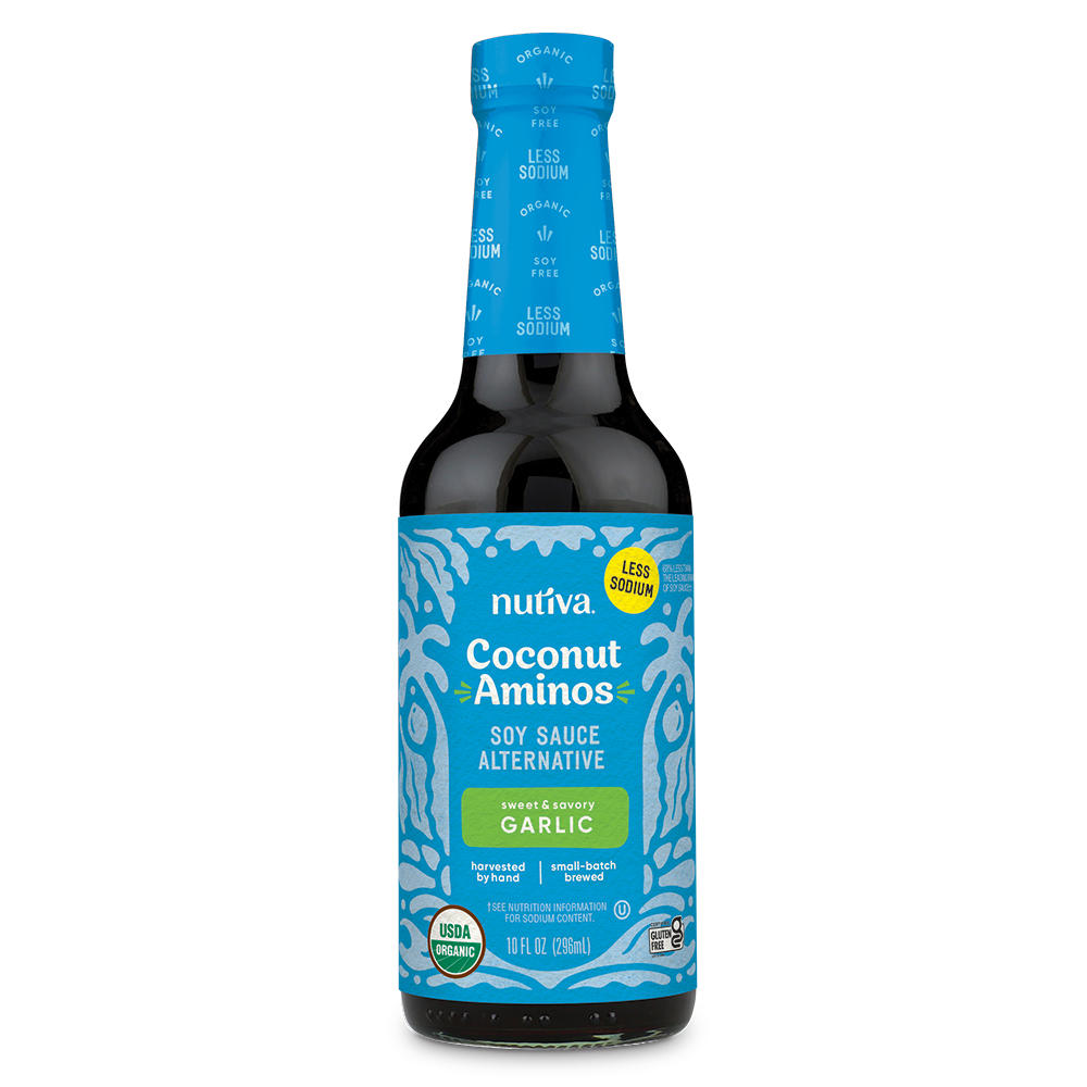 Nutiva Gluten Free Soy Free Coconut Aminos Garlic Sauce, 10 oz
