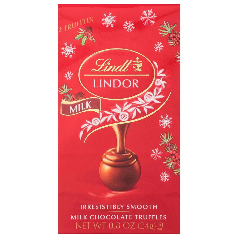 Lindt Lindor Milk Chocolate Truffles Christmas Candy, 2 pk, 0.8 oz