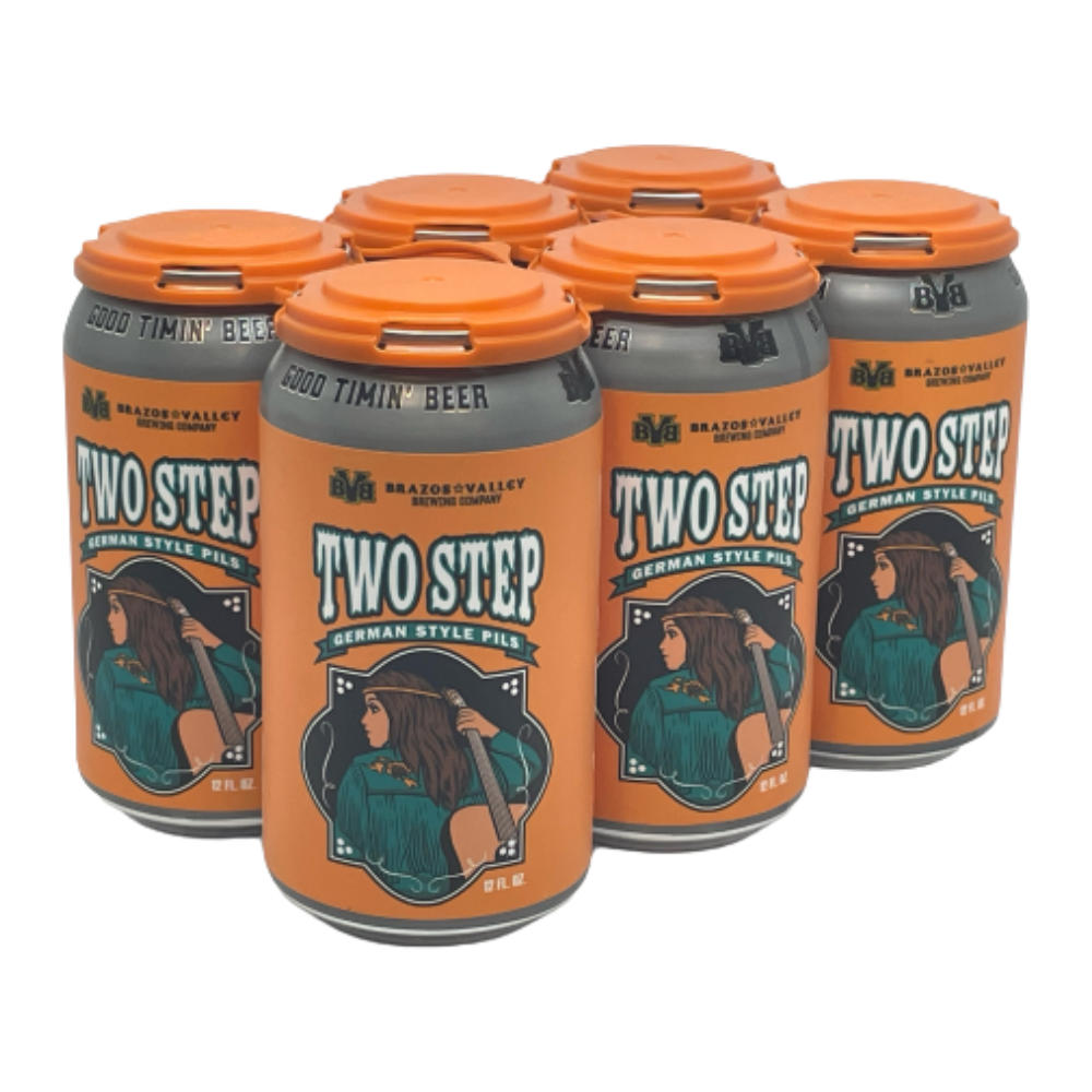 Brazos Valley Brewing Two Step German Style Pils Craft Beer 6 pk Cans, 12 oz