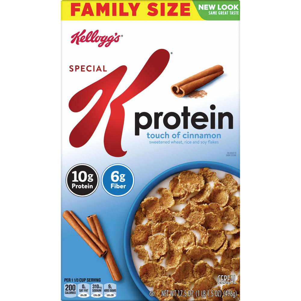 Kellogg's Special K Original Multi-Grain Touch of Cinnamon Protein Cold Breakfast Cereal, 19 oz