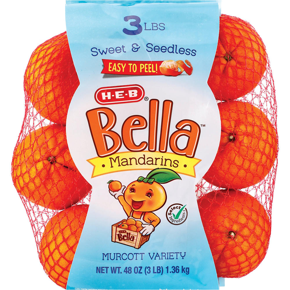H-E-B Bella Mandarins, 3 lb bag
