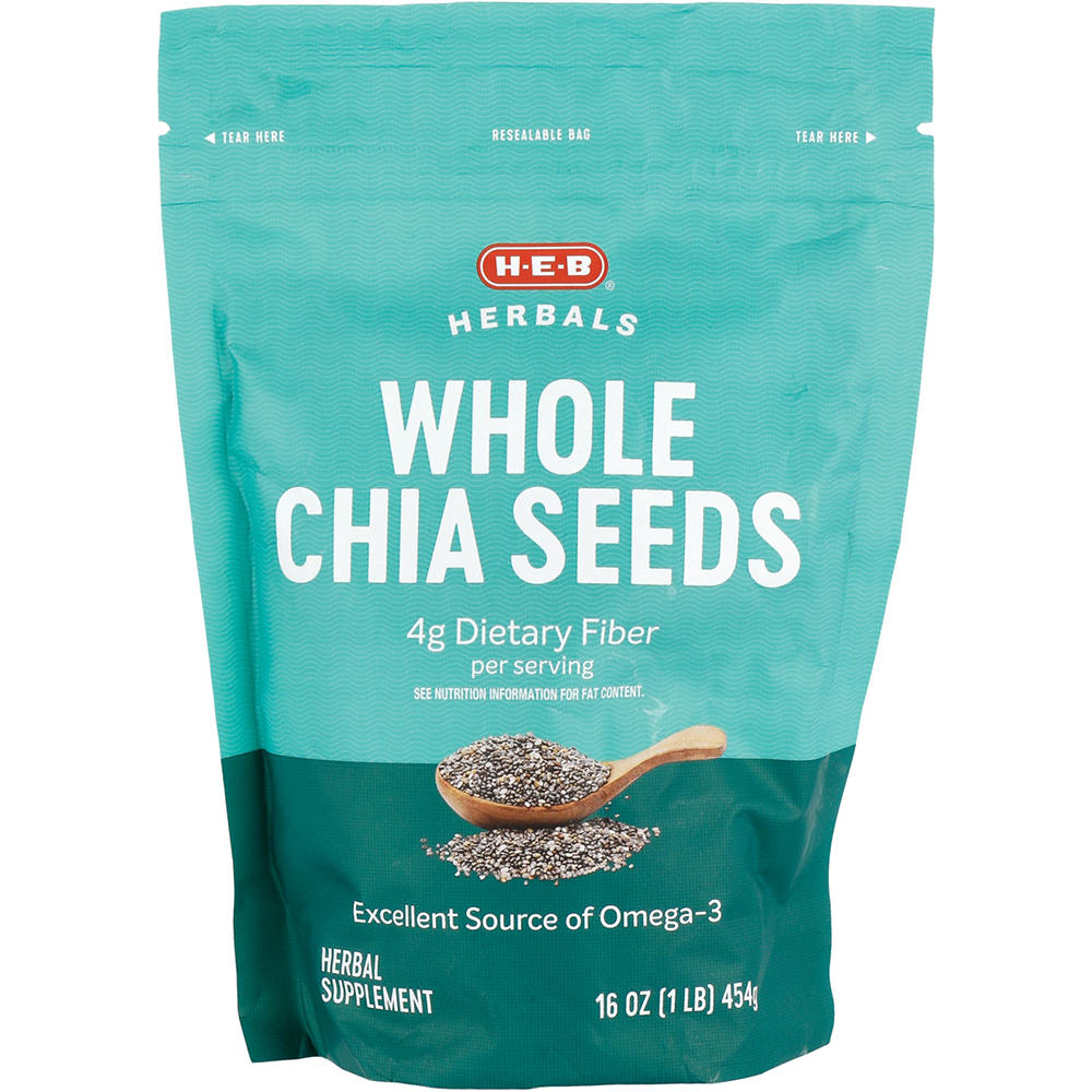 H-E-B Herbals Whole Chia Seeds, 16 oz