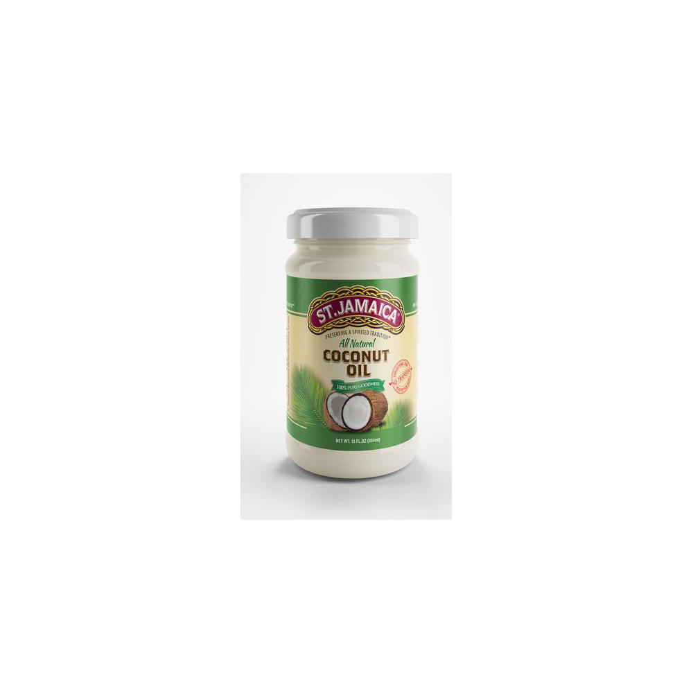 St. Jamaica 100% All Natural Coconut Oil, 13 oz