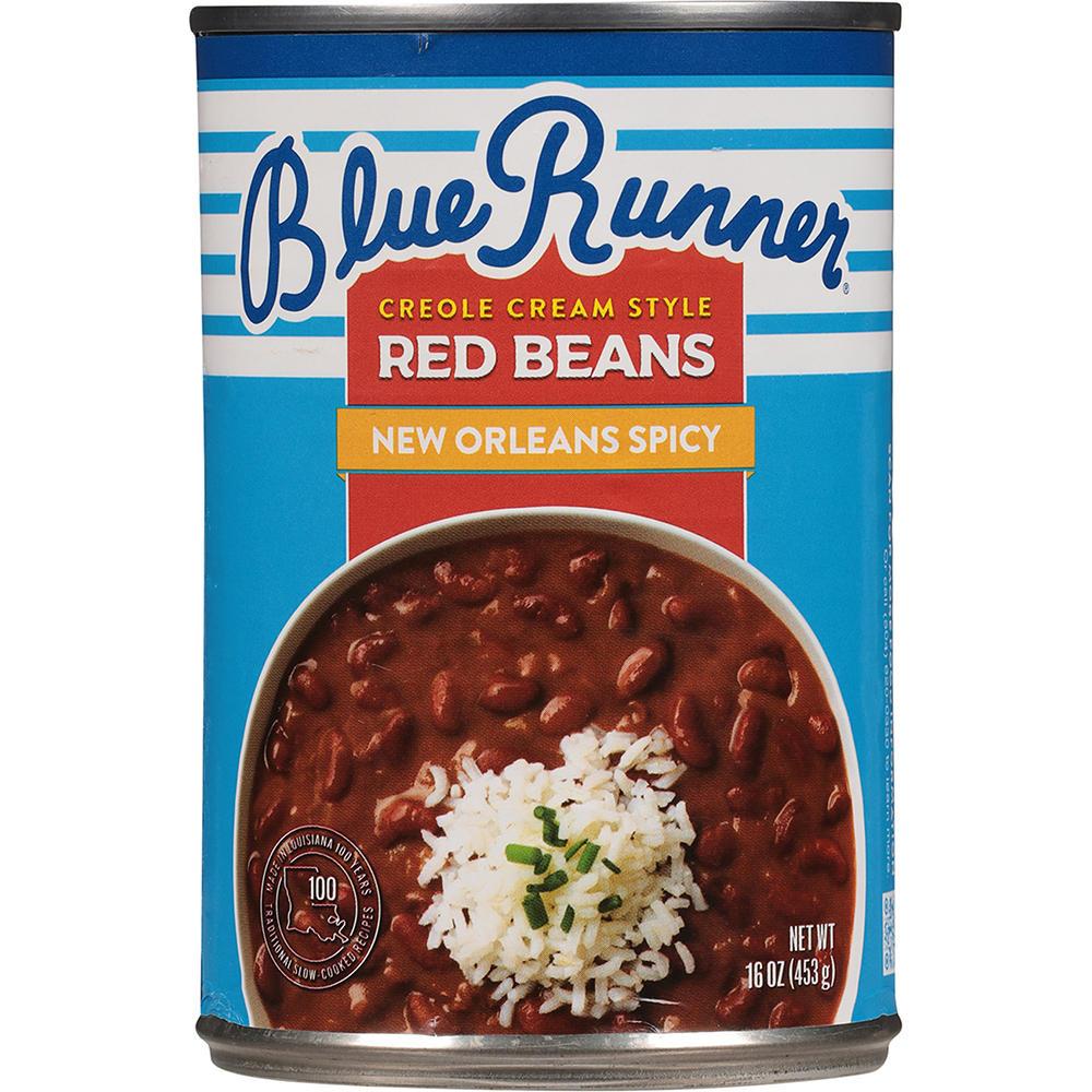 Blue Runner Creole Cream Style Red Beans - New Orleans Spicy, 16 oz