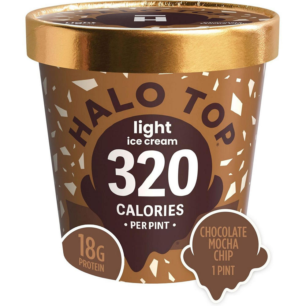 Halo Top 18g Protein Light Ice Cream - Chocolate Mocha Chip, 1 pt