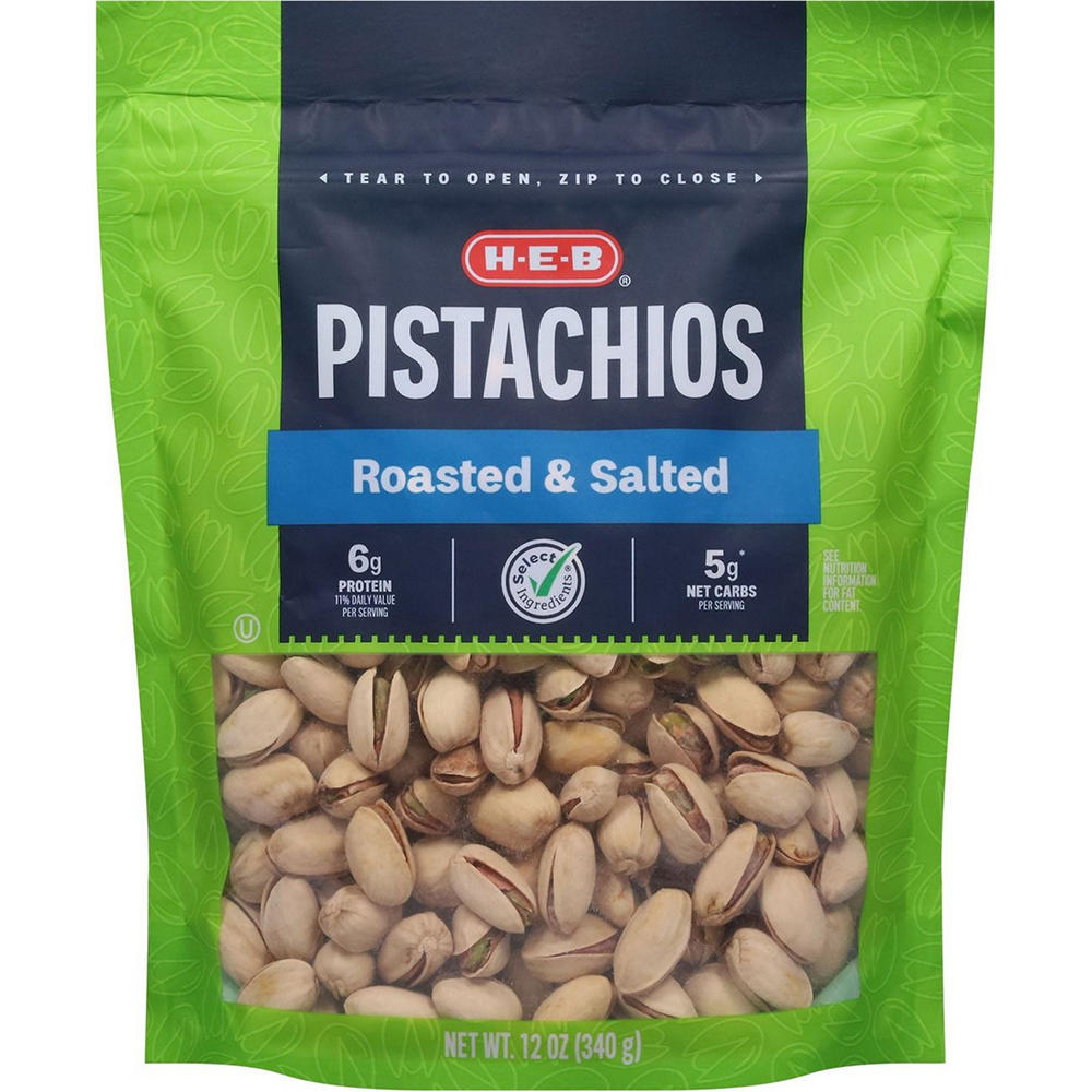 H-E-B Salted Roasted Pistachios, 12 oz