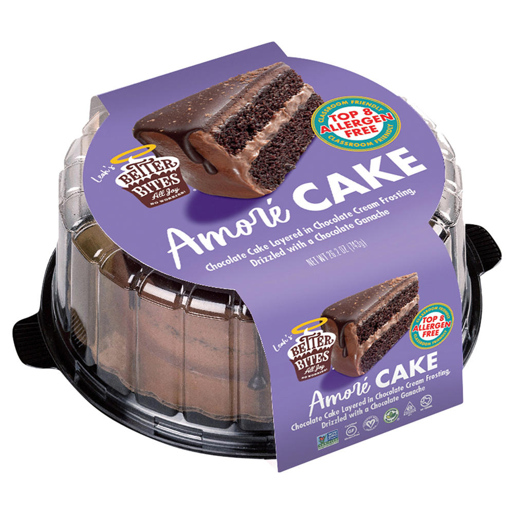 Leah's Better Bites Plant-Based Amore Layered Chocolate Cake, 22 oz