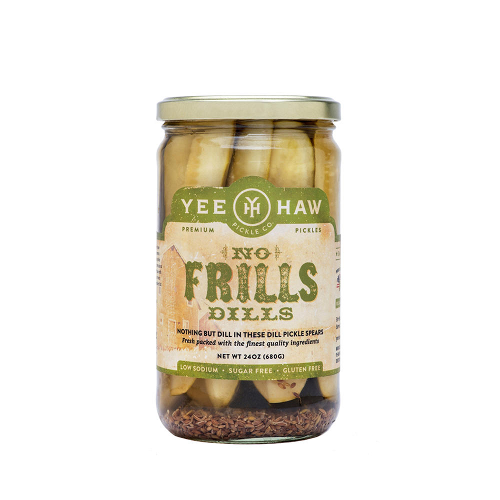 Yee Haw Pickle Co No Frills Dills Pickle Spears, 24 oz