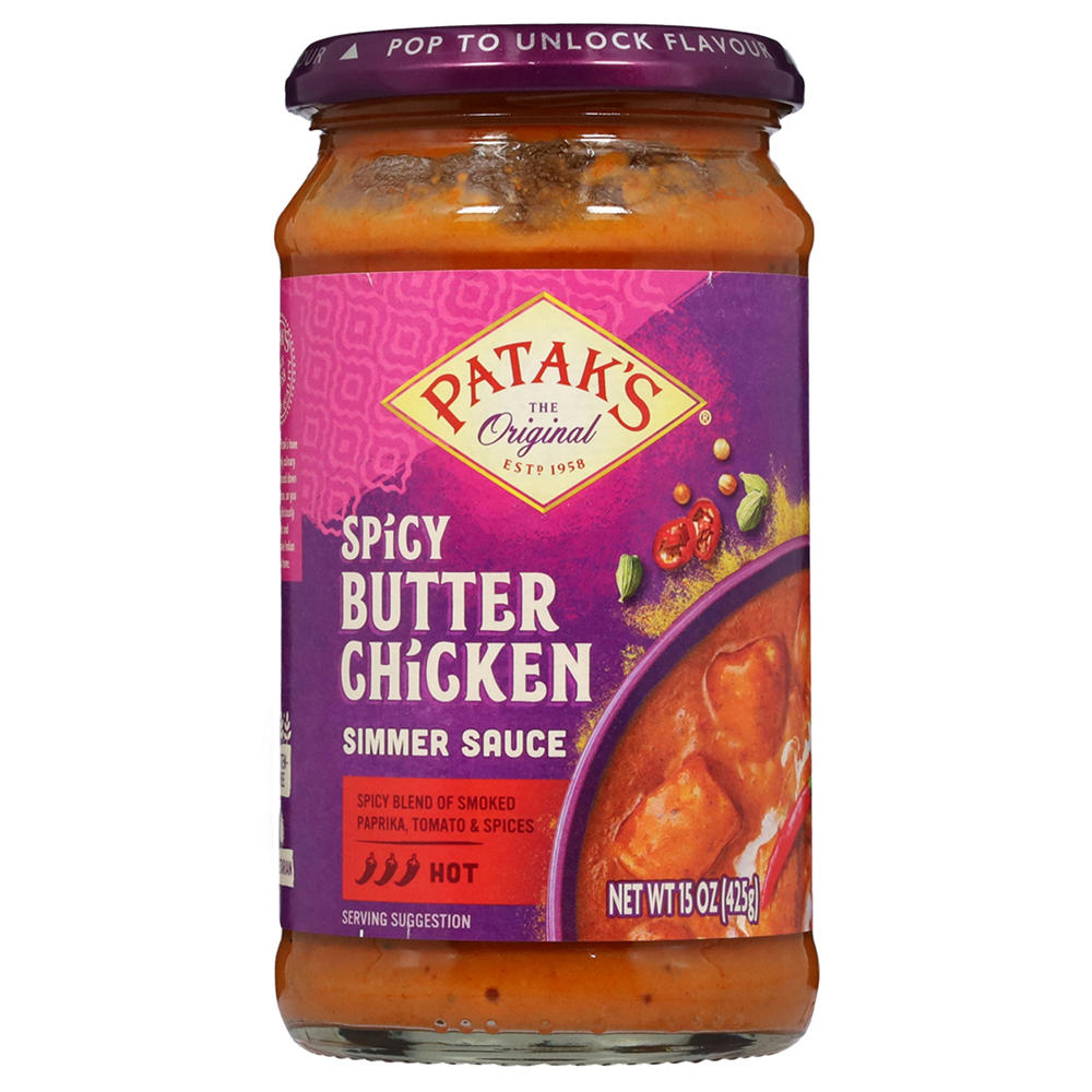Patak's Spicy Butter Chicken Curry Simmer Sauce, 15 oz