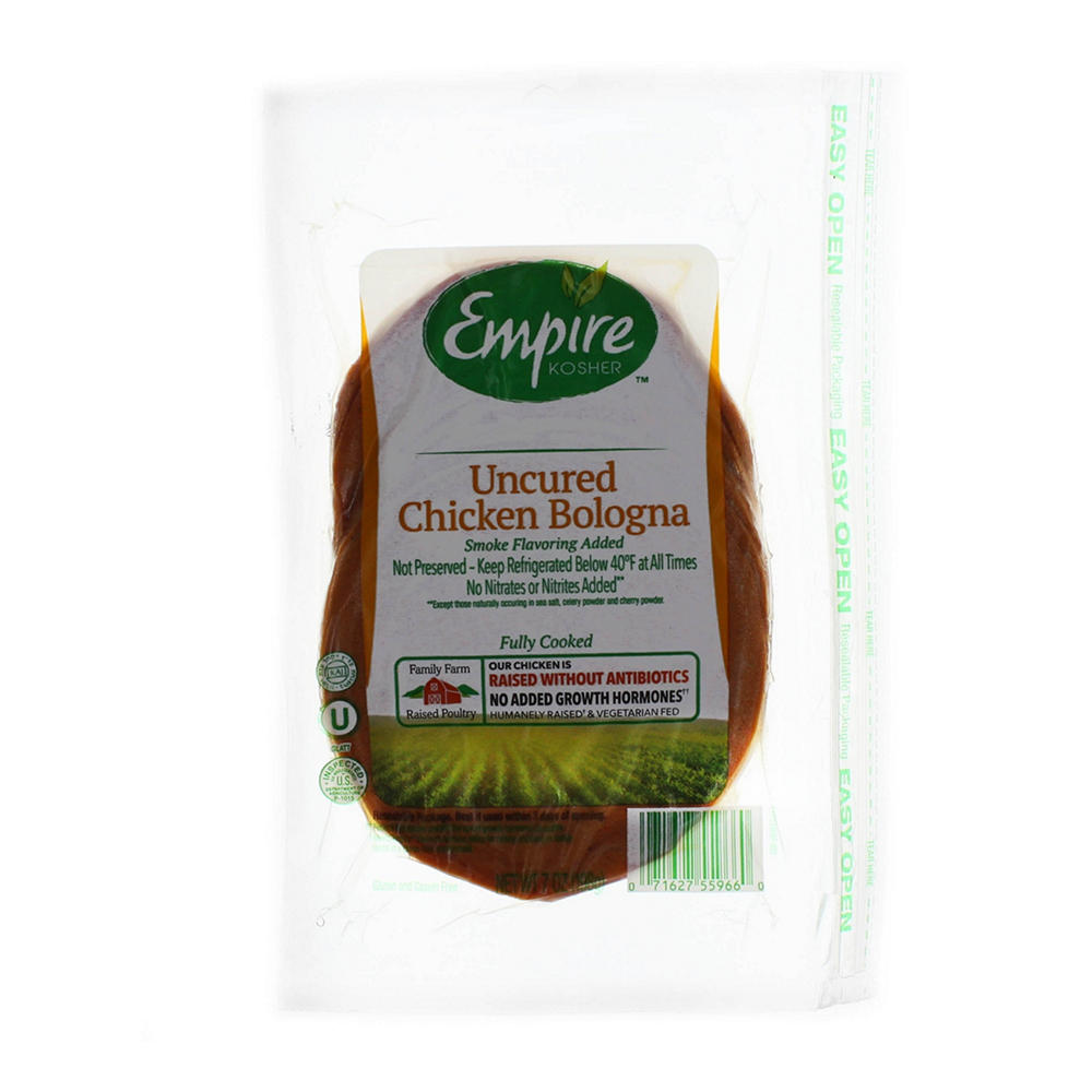 Empire Kosher Kosher Uncured Chicken Bologna, 7 oz