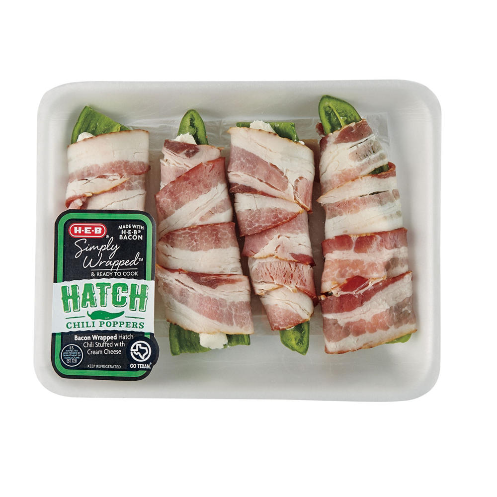 H-E-B Simply Wrapped Bacon-Wrapped Hatch Chile Poppers, Avg. 1.0 lb