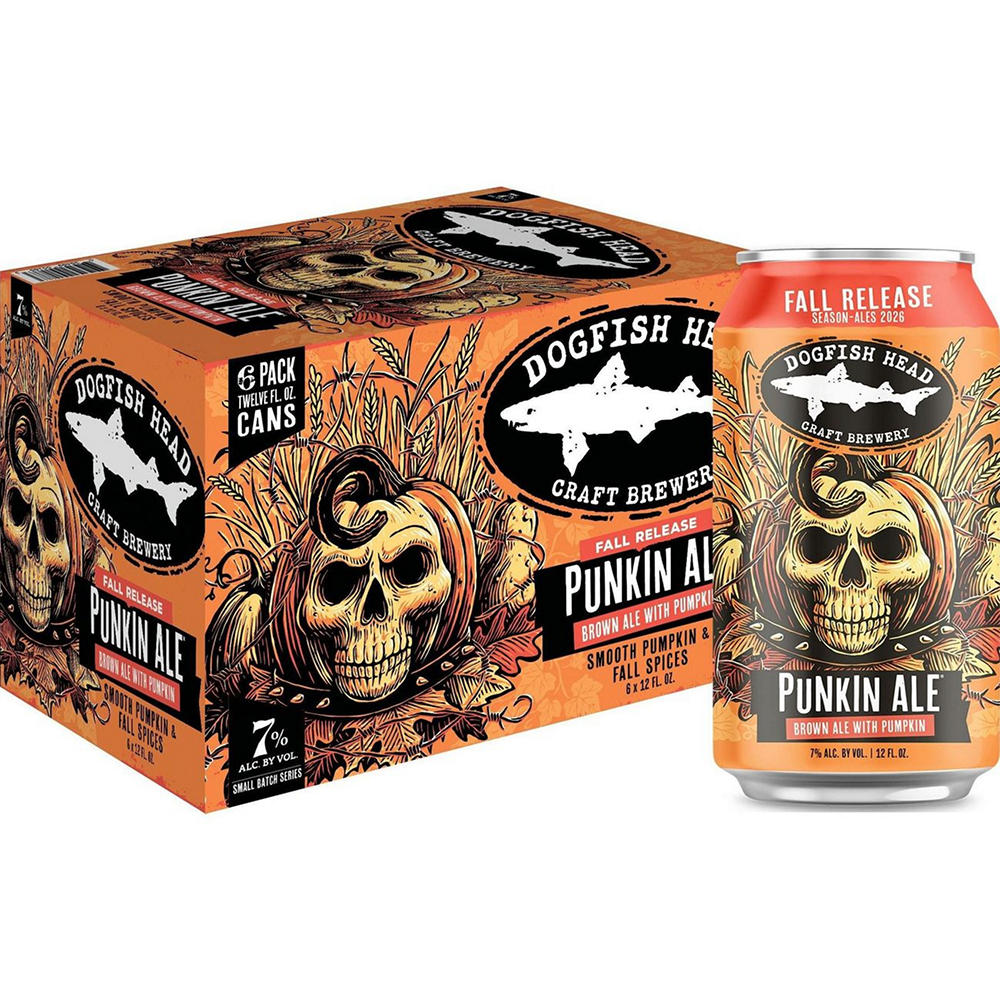 Dogfish Head Beer Seasonal 6 pk Cans, 12 oz