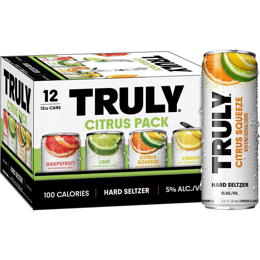 Truly Citrus Hard Seltzer Variety 12 pk Cans, 12 oz