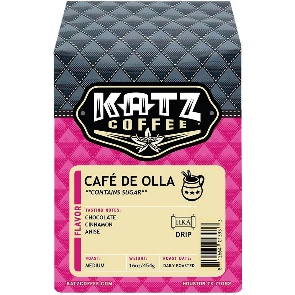 Katz Coffee Café de Olla Medium Roast Ground Coffee, 10 oz