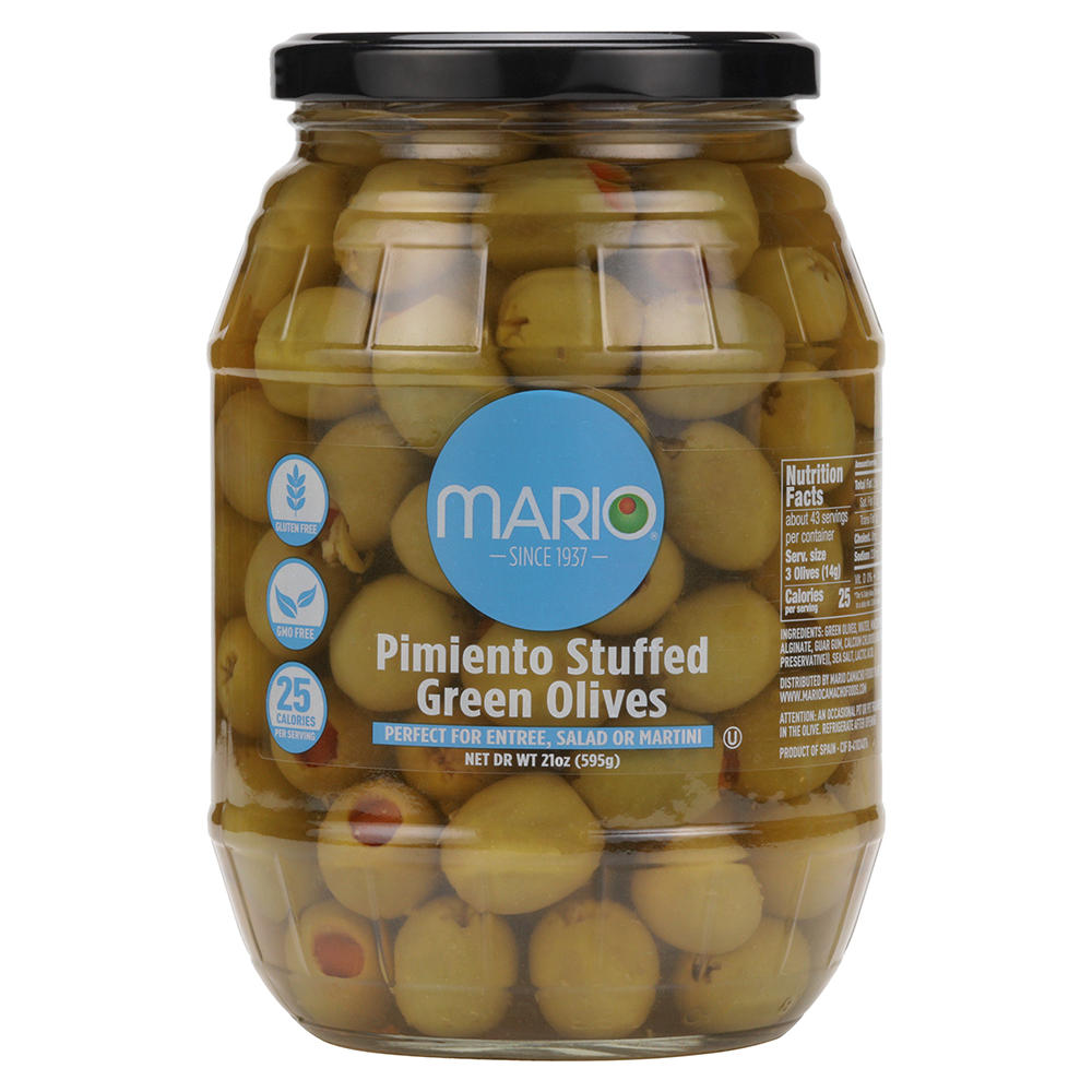 Mario Pimiento Stuffed Spanish Olives, 21 oz