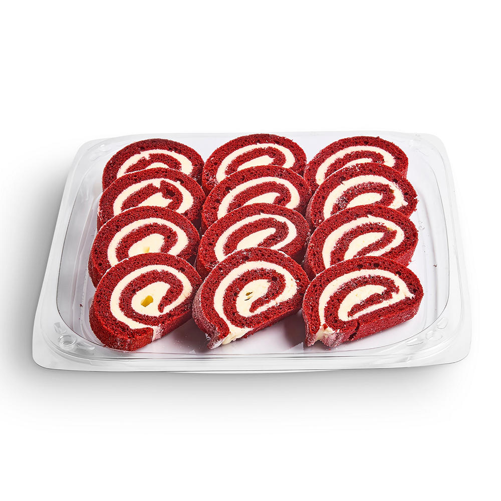 H-E-B Bakery Party Tray - Red Velvet Cake Rolls, 12 ct