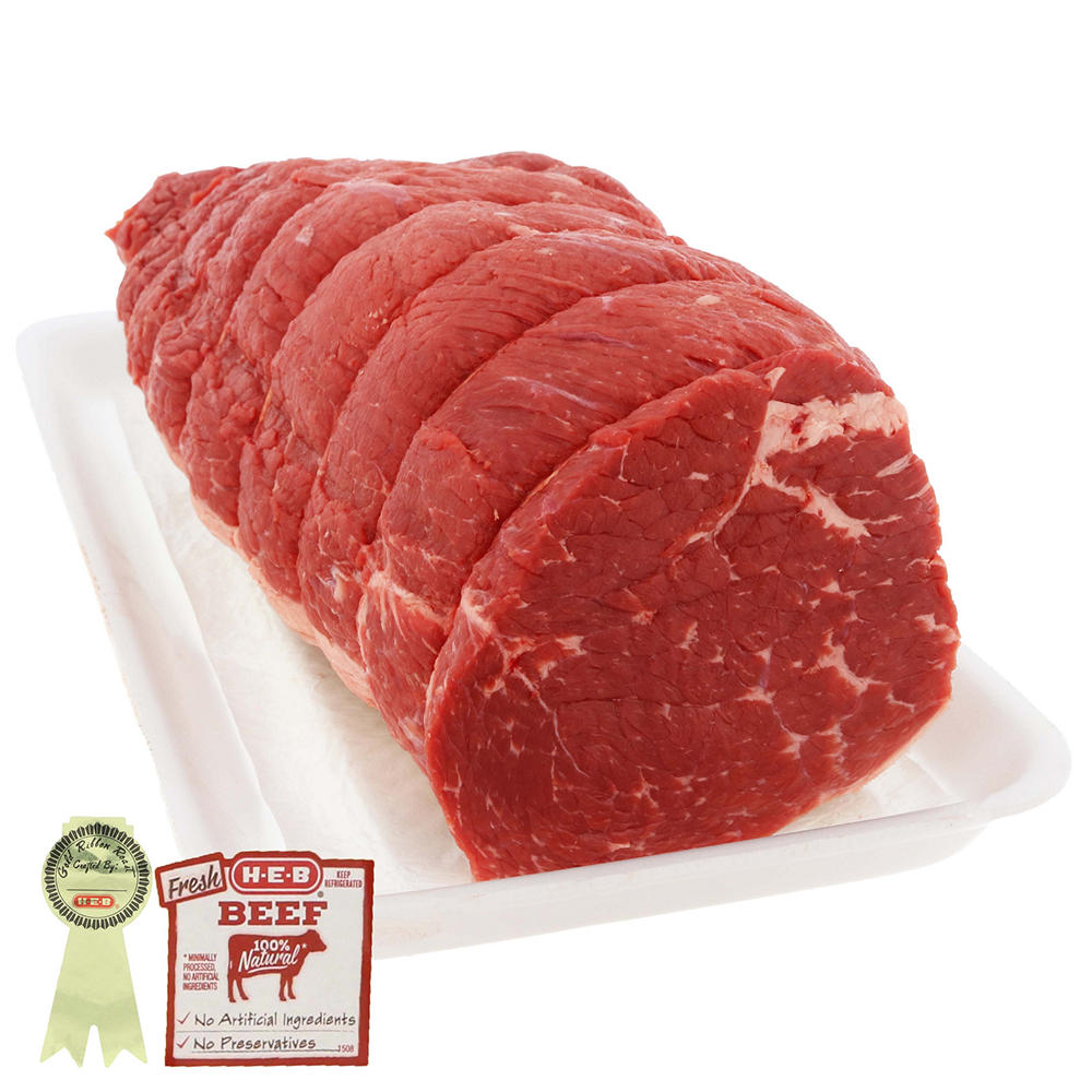 H-E-B Beef Bottom Round Rump Roast, Boneless, USDA Select, Gold Ribbon, Avg. 6.28 lbs