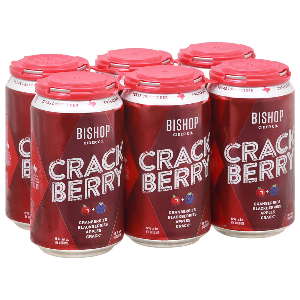Bishop Cider Crackberry 6 pk Cans, 12 oz