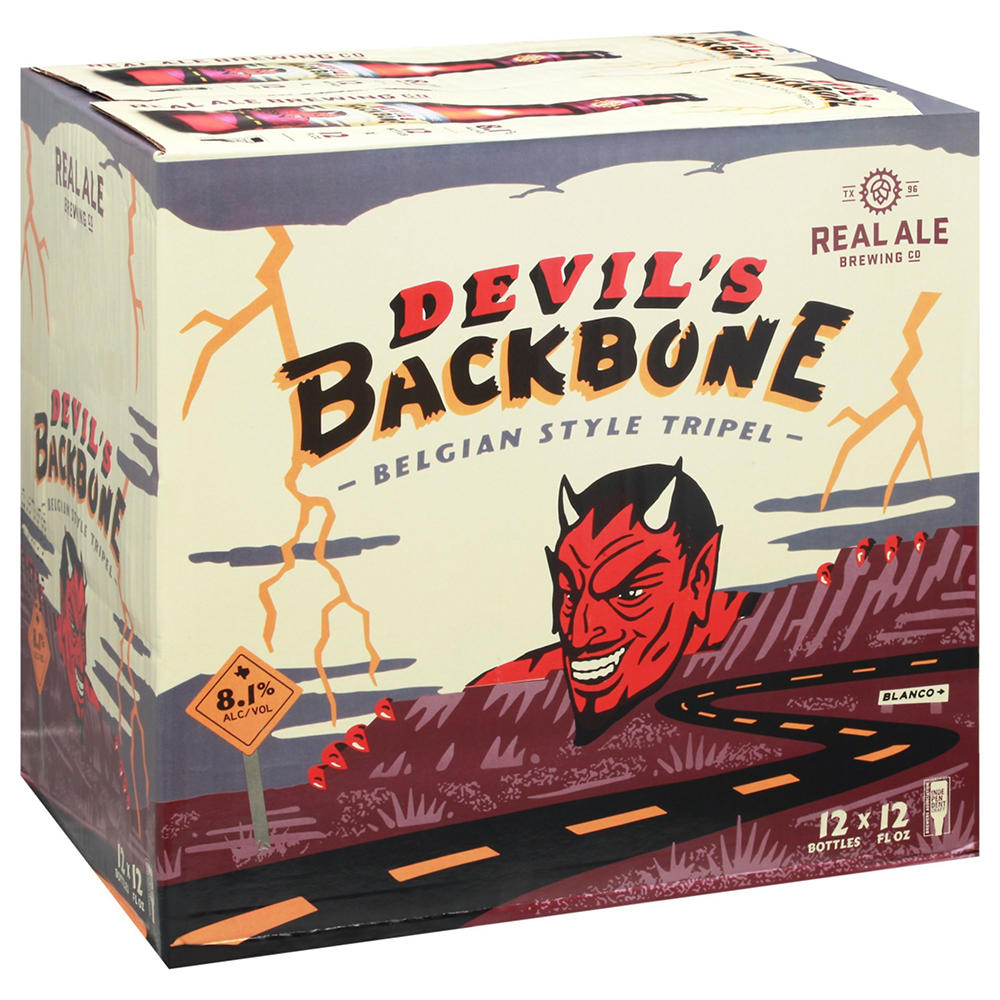 Real Ale Devils Backbone Belgian-Style Tripel Craft Beer 12 pk Bottles, 12 oz
