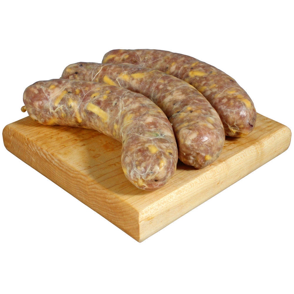 Central Market Aged Cheddar & Apple Pork Sausage, Avg. 0.25 lb