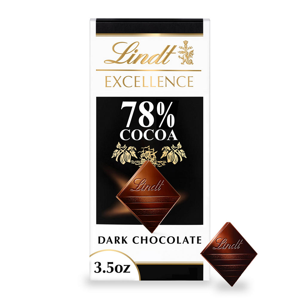 Lindt Excellence 78% Cocoa Dark Chocolate Bar, 3.5 oz